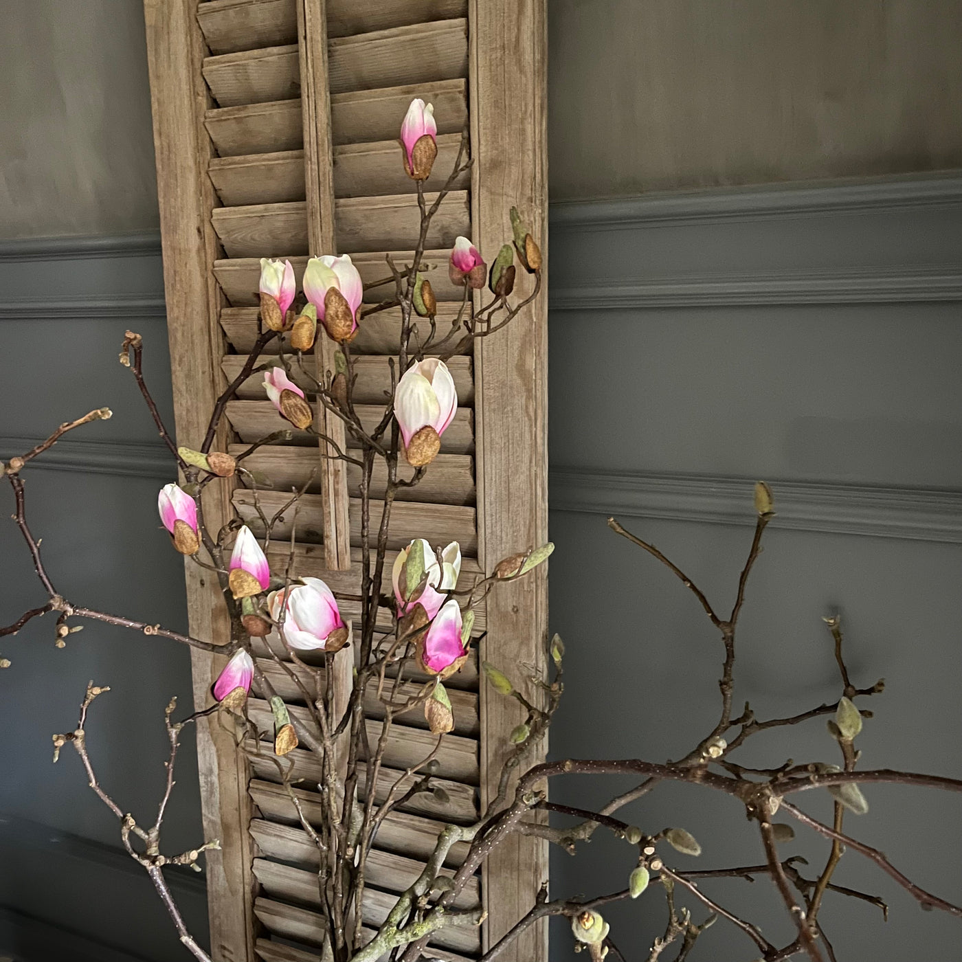 Kunsttak Magnolia 'lichtroze', 110 cm