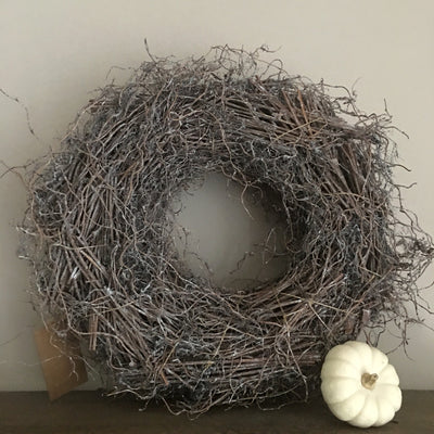 Fern root krans 'Whitewash', 40 cm