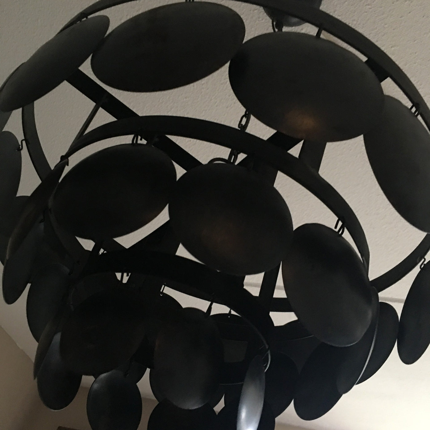 Schijfjeslamp 'Black metal', 50 cm