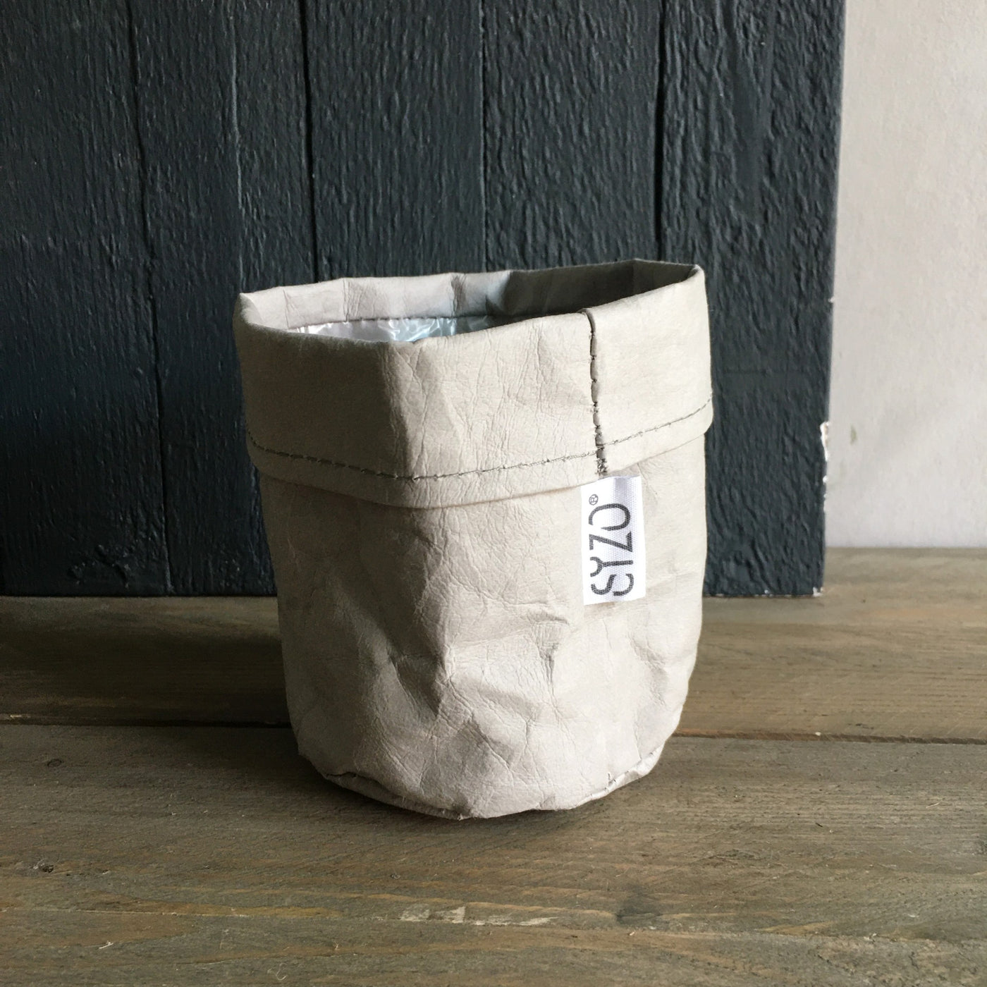 Potcover / paperbag lichtgrijs 11 cm